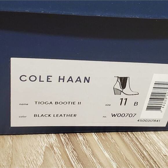 COLE Haan Tioga bootie II black leather size 11 - Picture 13 of 13